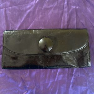 Hobo International Black Patent Leather Eden Clutch. Very Clean.
